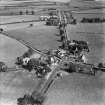Springfield, general view, showing Old Blacksmith's Shop, Bensmoor Road and Main Street,   Old Smithy, Gretna, Dumfries-shire, Scotland, 1949. Oblique aerial photograph taken facing east.