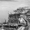 Cartsdyke Shipyards, Greenock Harbour,   Bridgend, Greenock, Renfrewshire, Scotland, 1949. Oblique aerial photograph taken facing east.  This image has been produced from a crop marked negative.