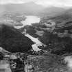 Loch Ard and Milton, general view,   Cuilvona, Aberfoyle, Perthshire, Scotland, 1949. Oblique aerial photograph taken facing west.