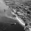 Barclay, Curle and Co, Ltd, Elderslie Shipyard, Scotstoun, Renfrew, Lanarkshire, Scotland, 1950. Oblique aerial photograph taken facing north.