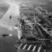 Barclay, Curle and Co, Ltd, Elderslie Shipyard, Scotstoun, Renfrew, Lanarkshire, Scotland, 1950. Oblique aerial photograph taken facing north-west.