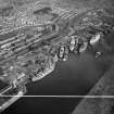 Glasgow, general view, showing Barclay, Curle and Co, Ltd, Elderslie Shipyard and Dumbarton Road, Yoker, New Kilpatrick, Dunbartonshire, Scotland, 1950. Oblique aerial photograph taken facing east.  This image has been produced from a crop marked negative.