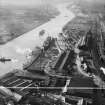 Barclay, Curle and Co, Ltd, Elderslie Shipyard, Scotstoun, Renfrew, Lanarkshire, Scotland, 1950. Oblique aerial photograph taken facing west.  This image has been produced from a crop marked negative.