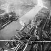 Barclay, Curle and Co, Ltd, Elderslie Shipyard, Scotstoun, Renfrew, Lanarkshire, Scotland, 1950. Oblique aerial photograph taken facing west.  This image has been produced from a crop marked negative.