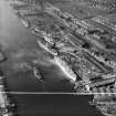 Barclay, Curle and Co, Ltd, Elderslie Shipyard and King's Inch, Scotstoun, Renfrew, Lanarkshire, Scotland, 1950. Oblique aerial photograph taken facing north.  This image has been produced from a crop marked negative.