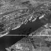 Glasgow, general view, showing Barclay, Curle and Co, Ltd, Elderslie Shipyard and Dumbarton Road,   Yoker, New Kilpatrick, Dunbartonshire, Scotland, 1950. Oblique aerial photograph taken facing east.  This image has been produced from a damaged and crop marked negative.