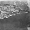 Burntisland Harbour, Burntisland, Fife, Scotland, 1929.  Oblique aerial photograph taken facing east.  This image has been produced from a damaged negative.