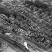 General view, showing Peter Anderson Ltd. Bridge Mill, Huddersfield Street and Gala Water, Galashiels, Selkirkshire, Scotland, 1939.  Oblique aerial photograph taken facing south. 