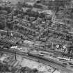 General view, showing Peter Anderson Ltd. Bridge Mill, Huddersfield Street and Gala Water, Galashiels, Selkirkshire, Scotland, 1939.  Oblique aerial photograph taken facing south. 
