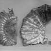 Fragment of fluted dish (No. 32) and fragment of shell-shaped dish (No. 31)