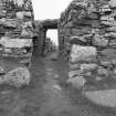 View of entrance to Carn Liath broch.