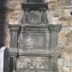 View of mural monument, St Andrew's Cathedral graveyard.