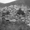 Blackhouse S, interior.
View of gable end wall.