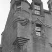 Fyvie Castle. Detail of corbel courses on facade.