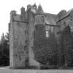 Grandtully Castle. Old part from N.