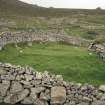 St Kilda, Village Bay. Cleitean 144 and 145, adjacent enclosure.