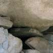 St Kilda, Village Bay. Blackhouses C, quern-stone in window embrasure.