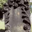 View of headstone to John Laurie, Tanner d.174(1) St Cuthbert's Church burial ground, Edinburgh.