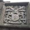 Detail of coat of arms, Glencorse Parish Churchyard.