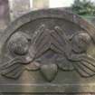 Detail of headstone to John and Cristen Crichton 1739, Ecclesmachan Parish Churchyard.