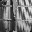 Fernaig cruck-framed barn, interior.
Detail of East blade of cruck 1.