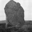 Standing stone, Clach Bharnach Bhraodag, Beinn a' Charra.
