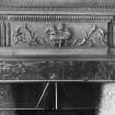 Interior-detail of fireplace in telling hall of bank