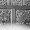 Aberdeen, Broad Street, Greyfriars Church.
Detail of decorated woodwork.
