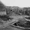 General view of remains of domestic quarters.