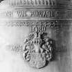 Detail of inscription on church bell.