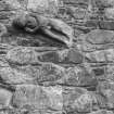 St Clement's Church, Rodel. Detail of figure on W face of tower.