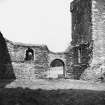 View of doorway from interior courtyard, Skipness Castle.