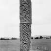 Sueno's Stone. View of edge of cross slab.