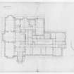 Photographic copy of plan showing principal floor, Aros House, Mull.