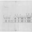 Photographic copy of plan showing West elevation, Aros House, Mull.