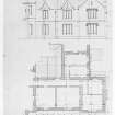 Mull, Aros House.
Photographic copy of plan of bedroom floor and elevation of East wing.