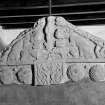 Detail of the upper portion of face of Nigg Pictish cross slab.