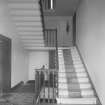 Interior view of Dalserf House showing staircase.