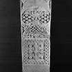 View of reverse of Rosemarkie Pictish cross slab.