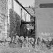 Detail of wynd, Waterside Cottage, Haddington, from SW.