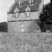 General view of entrance and gable elevations to Johnstounburn House dovecot.