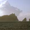 View of  Boreray and Stac an Armin from the sea looking west.