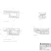 Hospitalfield House Fernery: Ground, First floor plans and cross sections