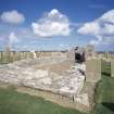View of remains of Westside Church, Westray