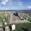 View of remains of Westside Church and burial ground, Westray