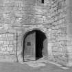 Detail of entrance at east range, Crichton Castle