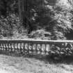 View of balustraded parapet.