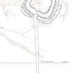 RCAHMS Plan of Lurg Moor Roman Fortlet. 600dpi copy of Illustrator file GV005733