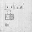 St Kilda Village, Church. Survey Drawing; Ground Floor Plan, Elevations.


