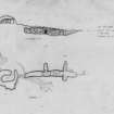St Kilda Village. Survey drawing of souterrain (Taigh an t-Sithiche) and Cleit 70. 

